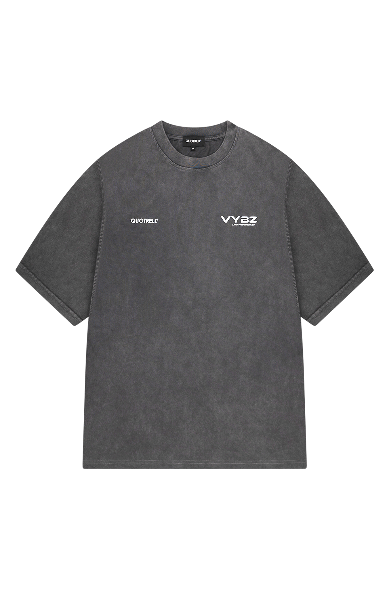 SS24' Limited Edition, Acid Wash Grey Tee + VYBZ Hand Fan