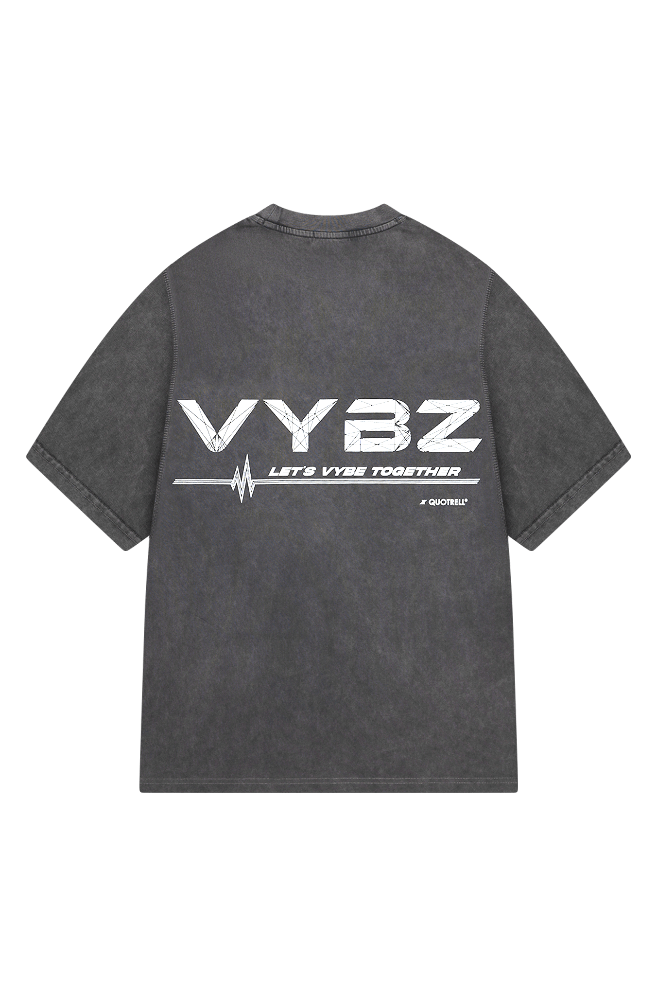 SS24' Limited Edition, Acid Wash Grey Tee + VYBZ Hand Fan
