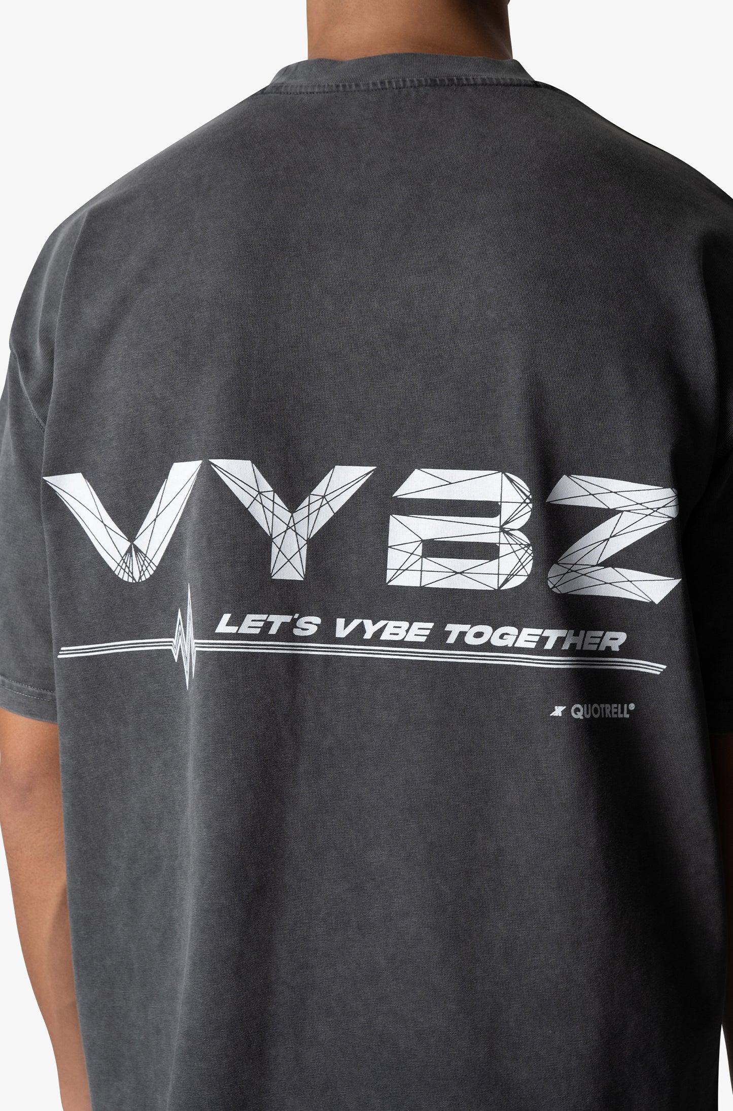 SS24' Limited Edition, Acid Wash Grey Tee + VYBZ Hand Fan